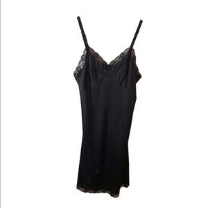 Women’s Black Slip Nightgown Nighty Sleepwear